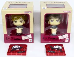 【中古】フィギュア るかっぷ 宮侑＆宮治 ユニフォームVer.セット 限定座布団つき 「ハイキュー!!」 プレミアムバンダイ限定