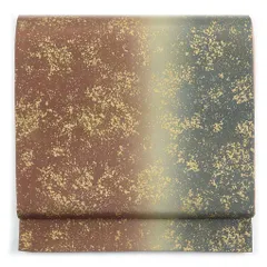 Yuko 縦に節のある紬地 瓢箪 葉 染め 訪問着 紋なし 訪問着 紬 作家物 香色 御所解文 裄丈 64㎝ K4374 | 着物