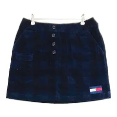 サイズ：L TOMMY HILFIGER GOLF トミー ヒルフィガーゴルフ  コーデュロイスカート チェック ネイビー系 [240101341586]# ゴルフウェア レディース ストスト
