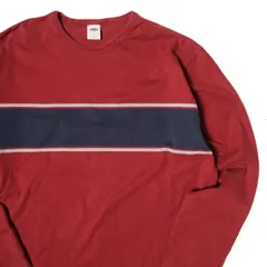 00's オールドネイビー ボーダー コットン Tシャツ 長袖 (XL) 濃赤×紺×霜降り灰 リブ無し ロンT 00年代 旧タグ オールド GAP 2003年製 アメリカ古着 USED ビンテージ ヴィンテージ