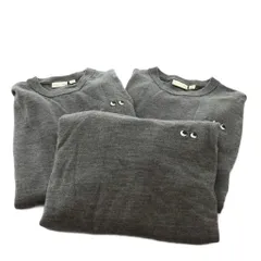 ユニクロ UNIQLO ×アニヤハインドマーチ ANYA HINDMARCH 三点セット まとめ売りクルーネックセーター ニット プルオーバー 160 グレー /CX ■OS