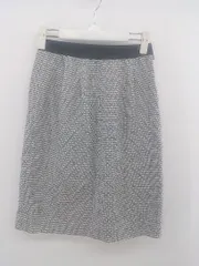 ◇ NOLLEY'S ノーリーズ 総柄 膝丈 タイト スカート サイズ36 ホワイト ブラック レディース P  【中古】 【1212020000871】