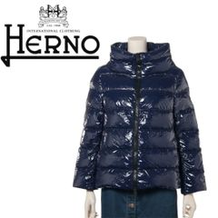 HERNO【美品】ヘルノ ダウンジャケット ブルー レディース 44 Lサイズ