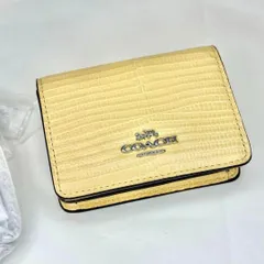 Coach コーチ 折財布 イエロー ハニー チェーン シンプル ミニウォレット
