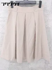 ◇ ●未使用● ◎ THE SUIT COMPANY she ザ スーツ カンパニー タグ付 膝丈 スカート サイズ38 ベージュ系 レディース 【中古】 【1002800496990】