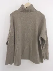 ◇ LOWRYS FARM タートルネック サイドスリット 長袖 ニット セーター サイズF ベージュ系 レディース E  【1303280010271】