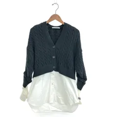 ALEXANDER WANG アレキサンダーワン レイヤード カーディガン サイズ:XS  ブラック/ホワイト  レディース 　240001148793のサムネイル