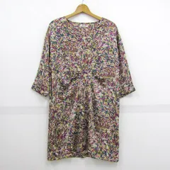 ルクールブラン ワンピース 長袖 花柄 トップス レディース 38サイズ パープル系/グリーン系 le coeur blanc 【中古】