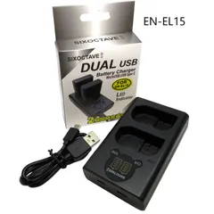 Nikon ニコン EN-EL15 互換デュアルUSB充電器