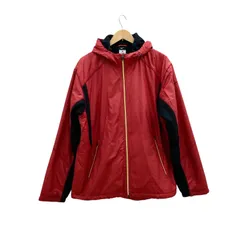 Z1551NIKE ナイキ ライトアウター ナイロンジャケット フード付き サイズXL レッド×ブラック 裏フリース
