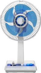 コイズミ 昭和風のレトロで懐かしい、ミニ扇風機。 風量3段階 首振り オフタイマー付き ブルー KLF-2035/A