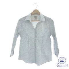 【訳アリ】 L.L.Bean エルエルビーン トップス シャツ 長袖 プリント 花柄 カジュアル レディース 総柄 ホワイト XS 901-3432 送料無料 古着