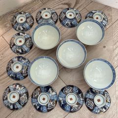 古伊万里 金彩染付『大明成化年製』款 蓋茶碗10客 R821144 - メルカリ