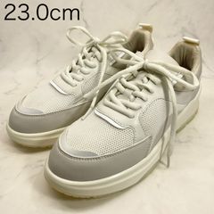 【新品 訳あり】イング　厚底レースアップスニーカー　23.0㎝　白