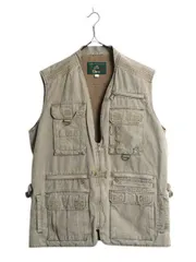 【お得なクーポン配布中!】 90s オービス サファリ ベスト メンズ L / オールド 旧タグ ORVIS アウトドア 重ね着 フィッシング ハンティング 多ポケット 前開き カーキのサムネイル