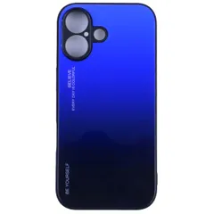 iPhone17 ケース グラデーション ハイブリット ケース 【Color】ブルー・ブラック