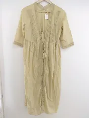 ◇ to blossom トゥーブロッサム レース 八分袖 ガウン カーディガン サイズM ベージュ系 レディース P  【中古】 【1211140000914】