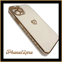 【未使用】iPhone12proケース ケース 可愛い おしゃれ スマホケース レディース 女性 シンプル ハート ソフトケース TPU カメラ保護 ストラップホール 大人かわいい メタリック メッキ フレーム 白 黒 アイホン カバー レンズ保護 背面保護