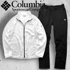 Columbia Sportswear コロンビア スポーツウェア ストレッチ ジャージー ジャケット パンツ セットアップ ジャージ ウェア アウトドアウェア CY1YMG201+YMG701 白×黒 ▲031▼30529h09