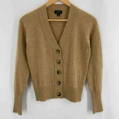 J.CREW ジェイクルー レディース カーディガン  カシミヤ100％　Ｖネック　ベージュ　キャメル系　XS