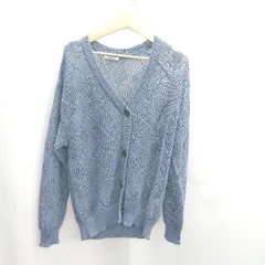 ◇ ⊂ niko and… ニコアンド メッシュ 長袖 カーディガン サイズF ブルー レディース E  【1503050019002】