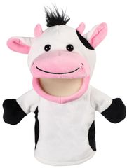 【人気商品】アニマル 動物 ハンドパペット 人形劇 口が動く (牛) 腹話術 ウシ パペット人形 手袋人形 ColorfylCoco