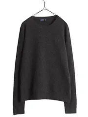 【お得なクーポン配布中!】 ポロ ラルフローレン ニット セーター レディース S / 古着 カシミヤ メリノ ウール クルーネック ワンポイント カシミア 無地 薄手 グレー