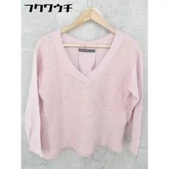 ◇ Spick & Span Vネック ウール 切り替え ニット セーター ピンク レディース 【中古】 【1002802525469】