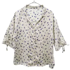 リリーブラウン 花柄 小花柄開襟シャツ F ベージュ系 Lily Brown オープンカラー シャツ LWFT181020 レディース 【中古】  【230804】 メール便可