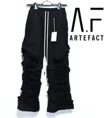 新品 A.F ARTEFACT EXTREME WIDE BAGGY PANTS 1 DISTRESSED DENIM AG-10080-4 アーティファクト ワイド バギー デニム パンツ