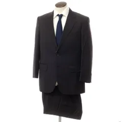 【中古】バーバリーロンドン BURBERRY LONDON ウールシルク 2つボタンスーツ ブラックxブルー【サイズ表記なし（XL位）】【メンズ】のサムネイル