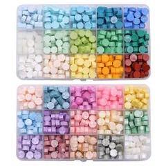 ワックスビーズセット 30色 約750粒 シーリングワックス 封蝋 シーリングスタンプ用ワックス 補充用 OIENNI 収納ケース付き (ワックスビーズセットXH)