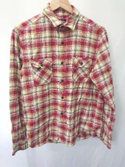 ◇ ◎ ⊆ URBAN RESEARCH DOORS アーバン リサーチ ドアーズ チェック柄 長袖 シャツ サイズM レッド系 レディース E  【1410230008667】