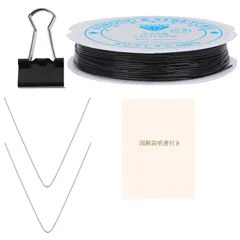 【人気商品】ブレスレット用 弾力紐 図解説明書付き・4サイズ選択可能 切れにくい 作成 クリア 修理 水晶の線 キット DIY シリコンゴム (黒0.8MM)