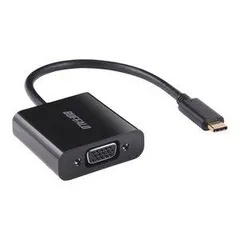 【新品・3営業日で発送】BUFFALO バッファロー ディスプレイ変換アダプタ USB Type-C-VGA ブラック(BDCVGBK)