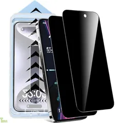 【覗き見防止 2枚セット】iPhone 15 Pro Max 用 ガラスフィルム 「ガイド枠付き一体型 」覗き見防止 プライバシー保護 アイフォン15 Pro Max 液晶保護フィルム 全面保護 失敗なし 超簡単貼り付け 指紋防止 旭硝子製 硬度9H