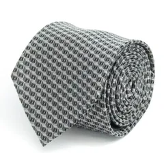 ピエールカルダン ブランドネクタイ スクエア柄 ドット グラデ シルク イタリア製 メンズ グレー Pierre Cardin 【中古】