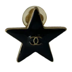 CHANEL シャネル スターモチーフ イヤリング 片耳 黒 金 CCロゴ