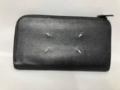 MAISON MARGIELA メゾンマルジェラ S35U10431P286 ラウンドファスナー ジップアラウンドウォレット　レザー ブラック