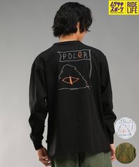 【ムラスポ公式】POLER ポーラー メンズ ラッシュガード Tシャツ 長袖 ロンT ロゴ バックプリント 水陸両用 ユーティリティ UVカット 249MCV0025 ムラサキスポーツ限定