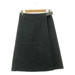 SUNSPEL / サンスペル | コットン Aライン 巻きスカート | 1 | ブラック | レディース