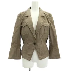 ヒューゴボス HUGO BOSS テーラードジャケット フェイクレザー 1B 裏地総柄 IT40 グレージュ /MY ■OSのサムネイル