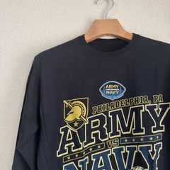 ARMY NAVY アメフト アメリカ古着 ロングTシャツ プリントTシャツ BLACK