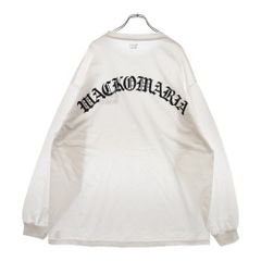 WACKO MARIA (ワコマリア) 24AW CREW NECK LONG SLEEVE T-SHIRT ロゴプリント ロングスリーブ 長袖Tシャツ ホワイト