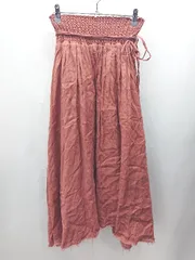 ◇ Mila Owen ミラ オーウェン ロング丈 フレア スカート サイズ0 バーガンディ レディース E  【1406180086282】