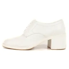 Maison Martin Margiela メゾンマルタンマルジェラ サイズ:39 21AW ヒール タビ レザー ダービー ドレス シューズ S58WQ0121 PR425 Tabi 足袋 ブーツ ＭM22 スプリットトゥ ホワイト イタリア製のサムネイル