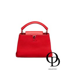 【ODAFUKU】【おだ福】【オダフク】【おだふく】 【中古】LOUIS VUITTON カプシーヌBB スカーレット レッド M52689 レディース ハンドバッグ ショルダーバッグ ショルダーストラップ付 美品