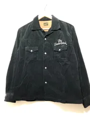 033090 TENDERLOIN オープンカラー コーデュロイ シャツ XS ブラック テンダーロイン