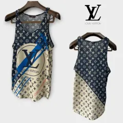 極美品✨ルイ・ヴィトン ノースリーブ ニット切り替えワンピース サイズL シルク 極美品✨ルイ・ヴィトン ノースリーブ ニット切り替えワンピース