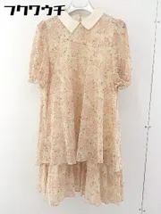 ◇ JILL STUART ジル スチュアート 花柄 半袖 ミニ ワンピース サイズ0 ベージュ系 ピンク系 レディース  【中古】 【1107200012228】